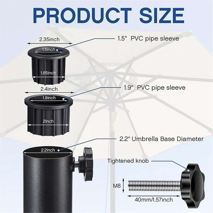 12 Pcs Umbrella Base Stand Hole Ring Plug Cover and Cap Umbrella Stand Replacement Stand Base Stabil