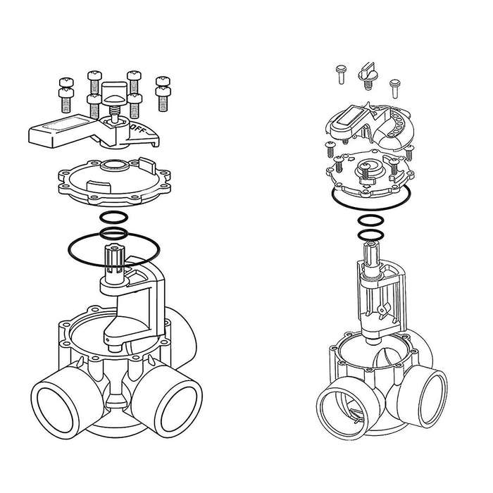 12 Sets Replacement Valve Cover&Shaft O-Rings,for NeverLube and Valves (1-1/2in to 2-1/2in,2-Way or