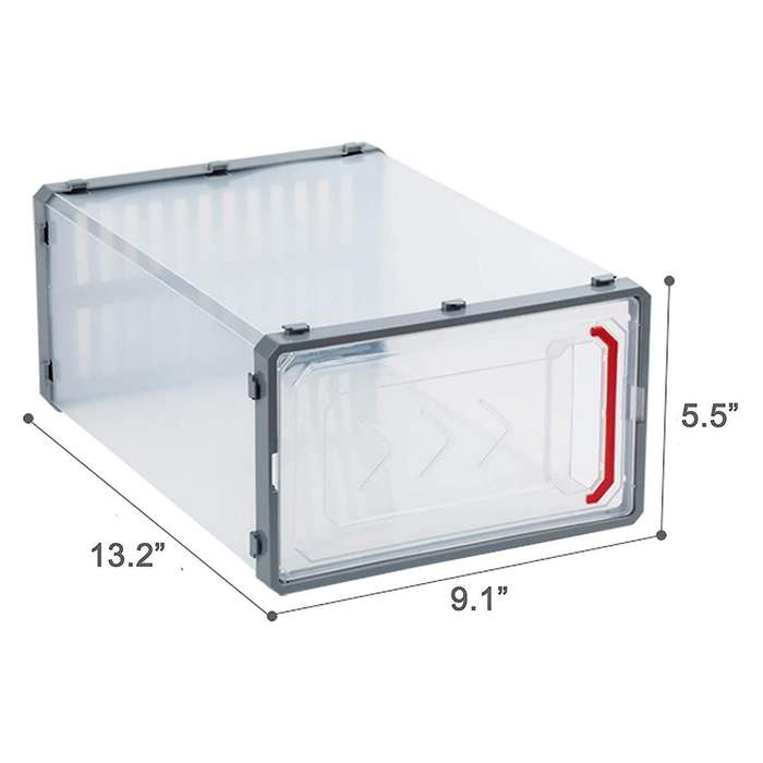 12 Pieces Shoe Storage Box,Stackable Shoe Box,Storage Box,with Lid,Waterproof Sneaker Storage,for Me