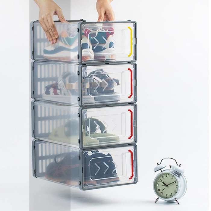 12 Pieces Shoe Storage Box,Stackable Shoe Box,Storage Box,with Lid,Waterproof Sneaker Storage,for Me