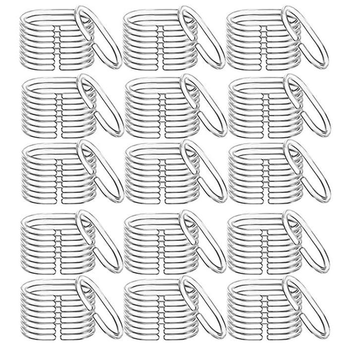 120 Pcs Transparent Plastic Shower Curtain Rings Hooks C Shaped Rings Hook Hanger for Bathroom Showe