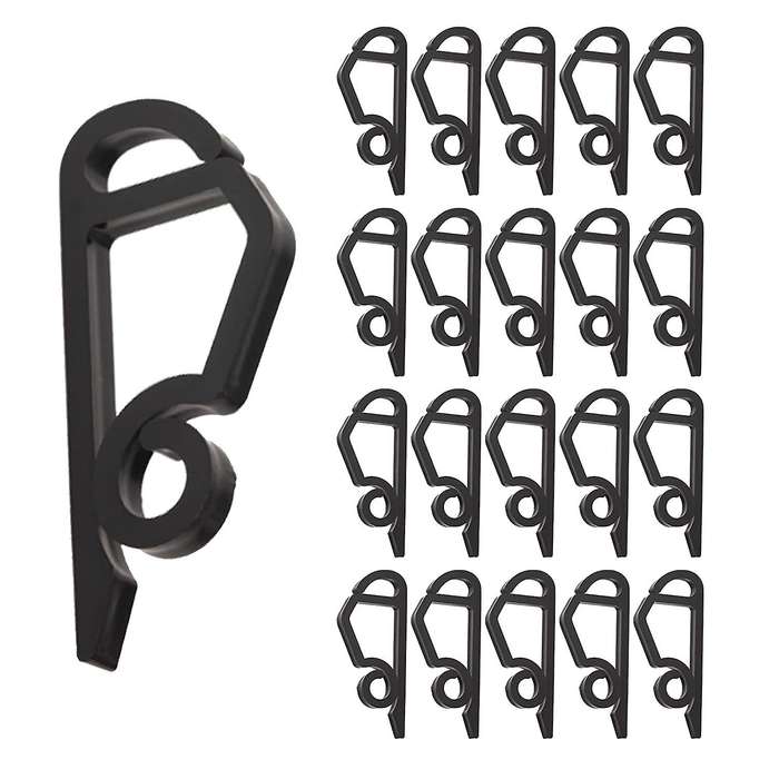 120 Pack Christmas Light Clips Outdoor Black