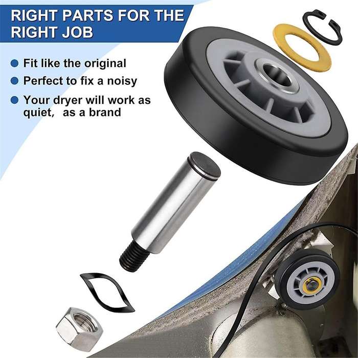 12001541 303373K Dryer Drum Roller Kit,6-3700340 Idler Pulley, 306508 Dryer Tumbler Bearing Kit, Squ