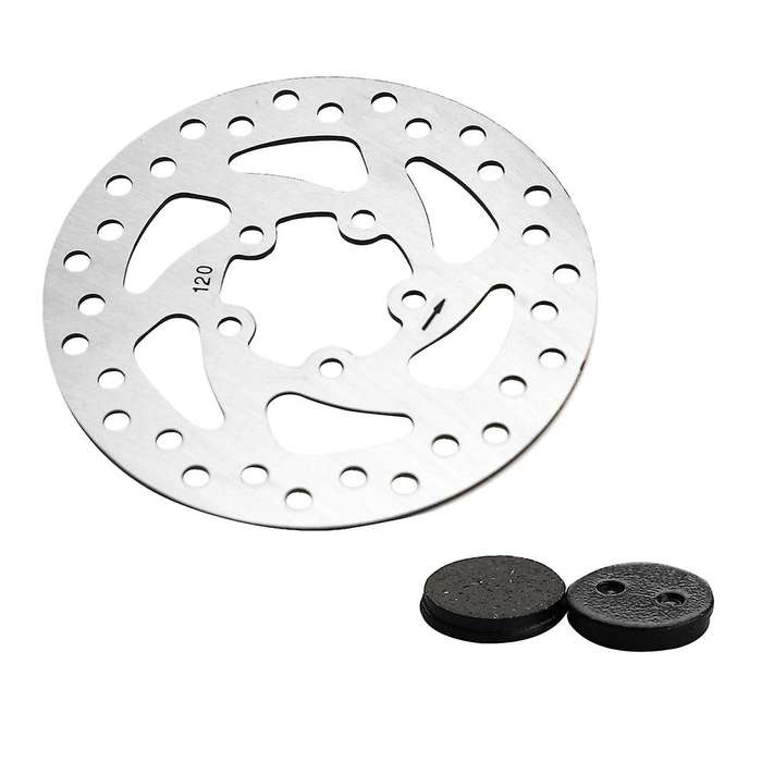 120mm Rear Wheel Brake Disc + 2 Pcs Brake Pads Kit for M365 Electric Scooter Skateboard Parts
