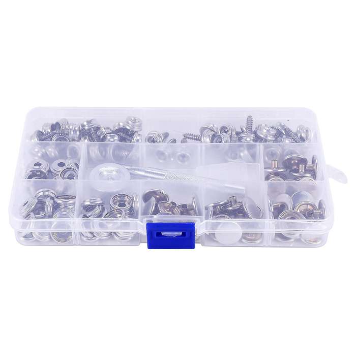 120-Pieces Stainless Steel Canvas and Boat Cover Button Fastener Kit