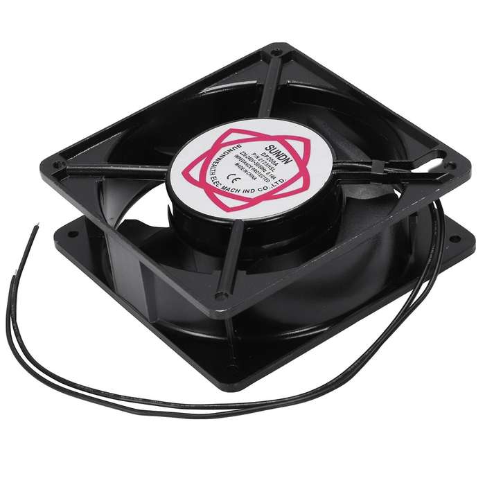 120x120x38mm 5 Blades Metal Axial Flow Cooling Fan AC 220/240V 0.14A 22W