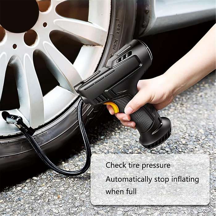 120w Handheld Air Compressor Wireless Inflatable Pump Portable Air Pump Tire Inflator Digital for C