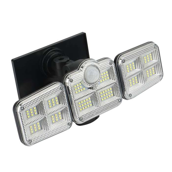 122 3 Heads Solar Lights Motion Sensor LED Outdoor Wall Lamp LED Porch Light Waterproof Solar Powere