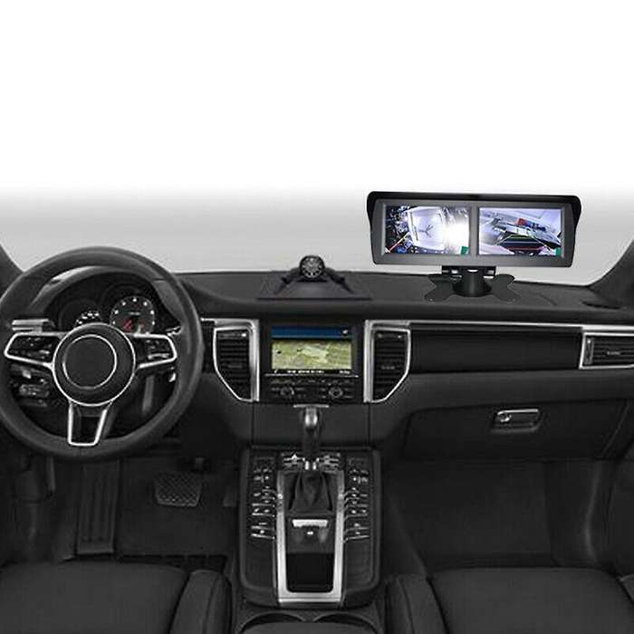 12-24V Dual Screen Split Car HD Display Monitor Parking Reverse Image System Kit