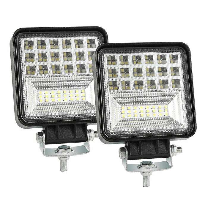 126W LED Square Headlight Light Bar Spot Flood for Offroad Trucks Motorcycle Fog Lamp 12V 80V Drivin