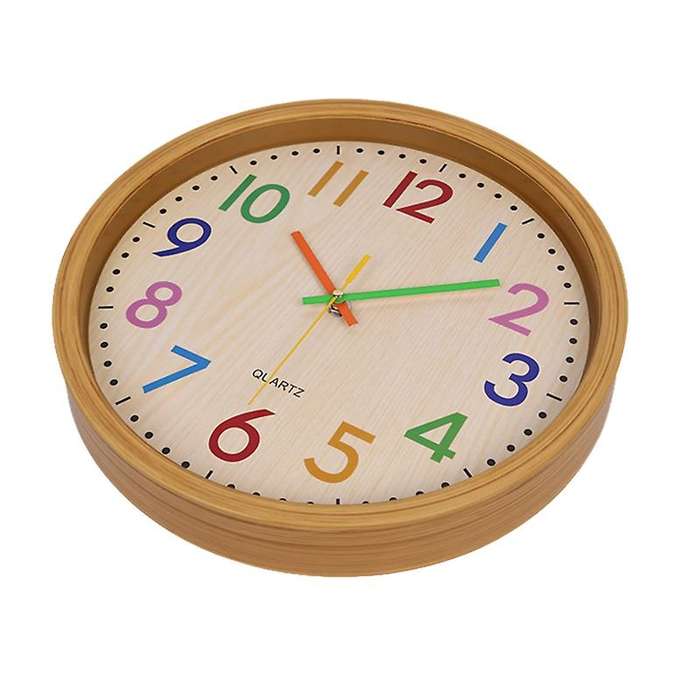 12inch Silent Non-ticking Quartz Kid Wall Clock Home Office Decorative Indoor