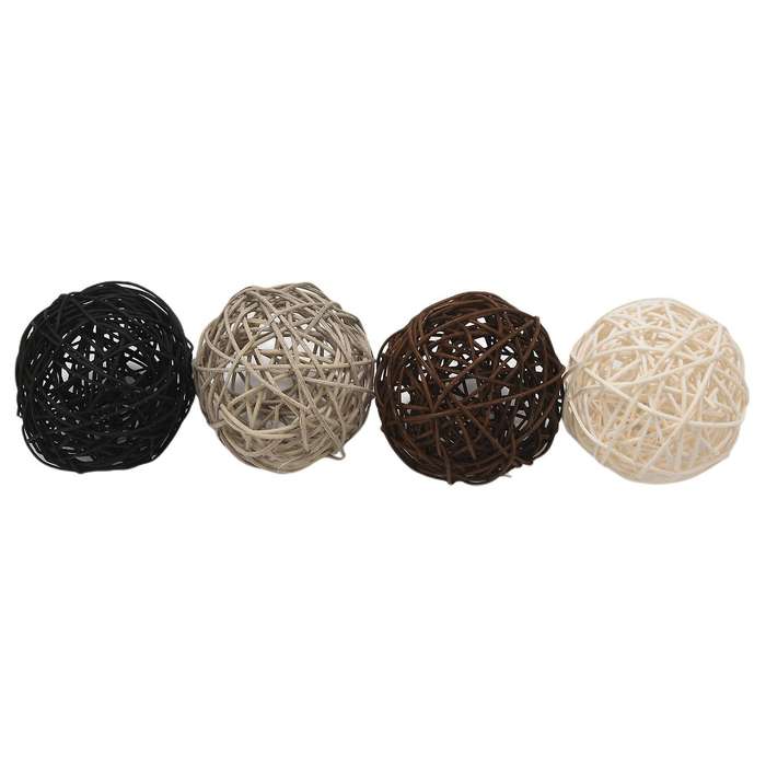 12-pack Rattan Balls - Decorative Balls for Bowls, Vase Filler, Decor, Wedding Party Decoration