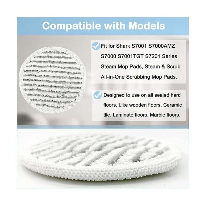 12pack S7001 Pads Replacement Mop Pads for S7001, S7000amz, S7000 S7001tgt S7201 Series Mop Pads
