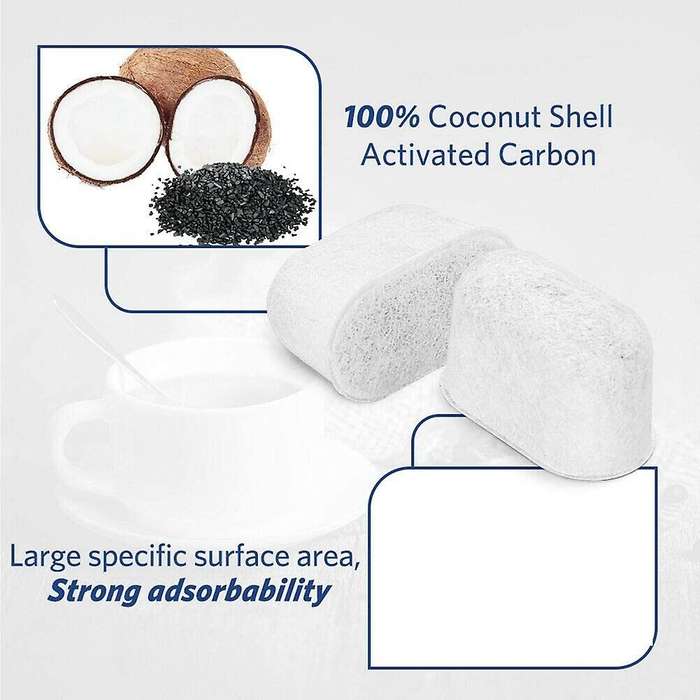 12Pack for BWF100 Compatible Water Filters Suitable for BWF100 Espresso Machine Charcoal Water Filte