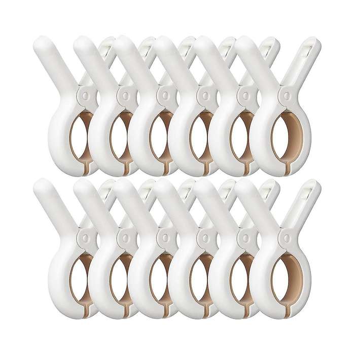 12pack Plastic Clothes Pins, Beach Towel Clips,laundry Clothespins, Clothes, Blankets to Clothesline