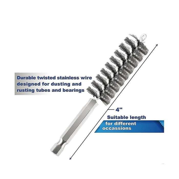 12Pc Wire Bore Brush Bore Cleaning Brush Brush Set Stainless Steel Wire Twisted Brush for Drill Imp