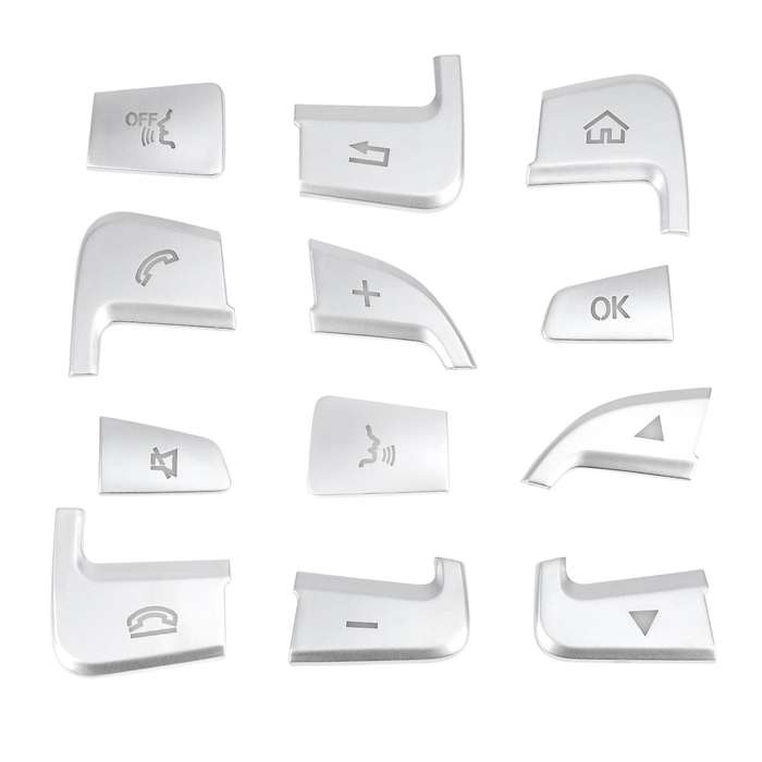 12Pcs  Car Styling Steering Wheel Button Covers Trim Stickers