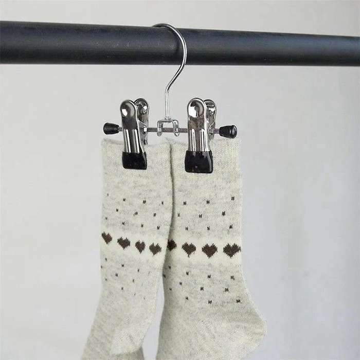 12pcs Adjustable Stainless Steel Shoe Rack Pants Folder Boot Hanger Holder Portable Travel Laundry H