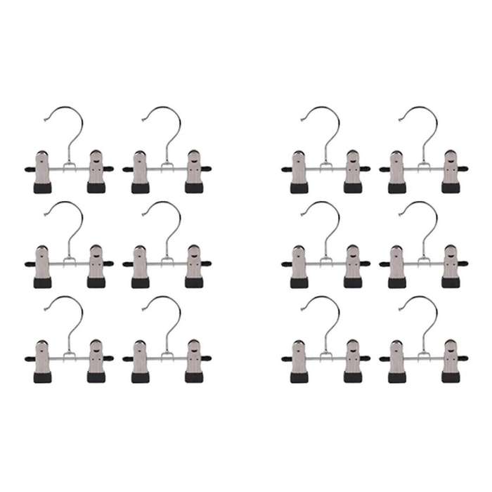 12pcs Adjustable Stainless Steel Shoe Rack Pants Folder Boot Hanger Holder Portable Travel Laundry H