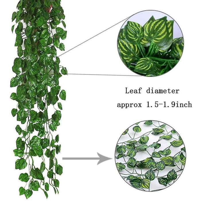 12pcs Artificial Ivy Garland Leaf Vines Plants Greenery Hanging Plants for Wedding Backdrop Arch Wa