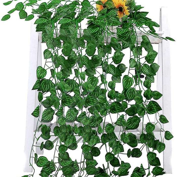12pcs Artificial Ivy Garland Leaf Vines Plants Greenery Hanging Plants for Wedding Backdrop Arch Wa