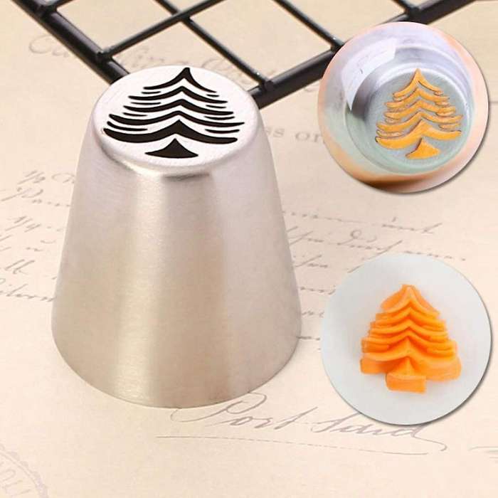 12Pcs Christmas Icing Piping Tip Nozzle Steel Piping Tip Cake Decorating Tools for Birthdays Wedding