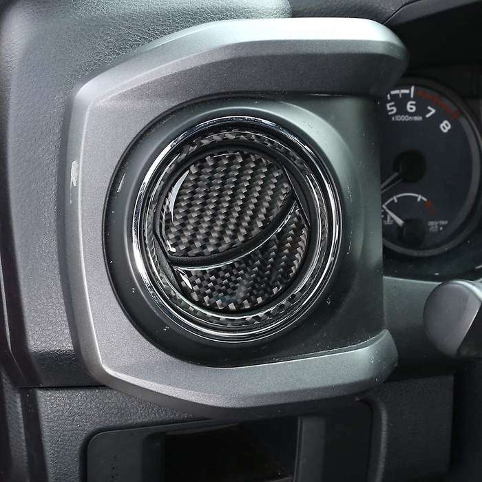 12Pcs for 2015-2020 Car Center Air Conditioning Outlet Vent Trim Cover Carbon Fiber Sticker Accessor