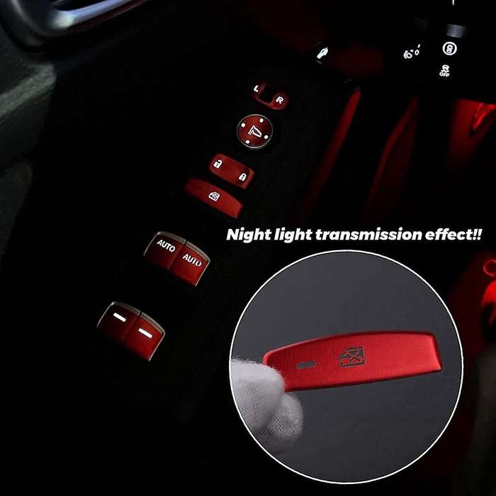 12PCS for 11Th Gen 2022 Armrest Door Window Lift Button Cover Trim Decoration Sticker Car Accessorie