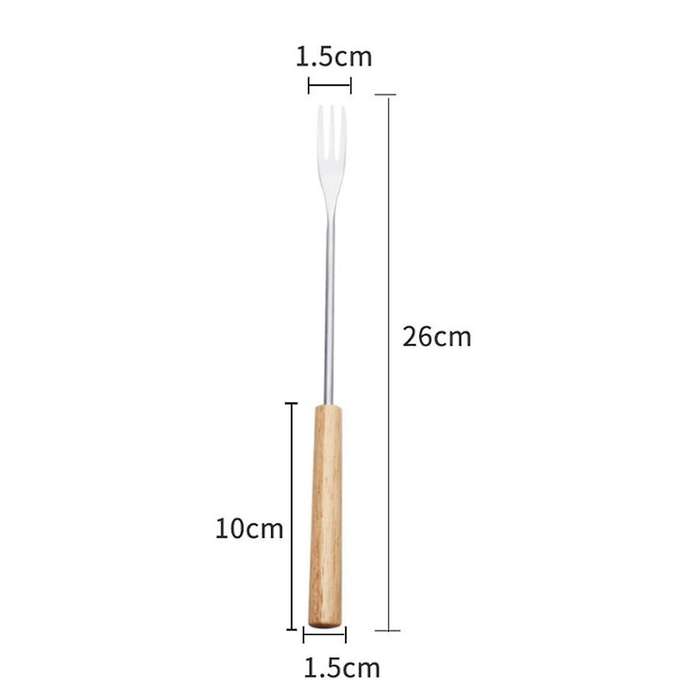 12pcs Fondue Fork Grilling Set Muddler for Cocktails Set Reusable Fruit Forks Bbq Fork Dipping Ice C