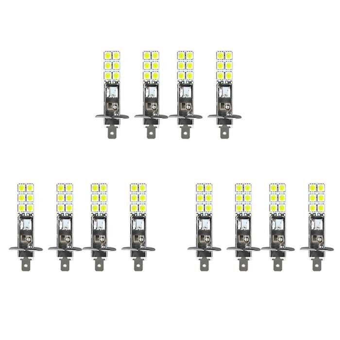 12PCS H1 6000K Super White 80W LED Headlight Bulbs Kit Fog Driving Light