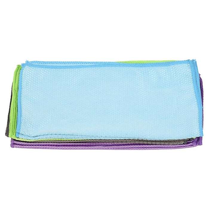 12pcs Glass Cleaning Cloth Dishcloth Lint Free for Windows Kitchen Mirrors Traceless Reusable Fish