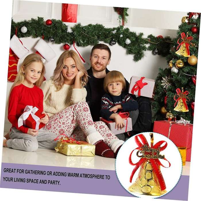 12Pcs Honeycomb Bell Pendant Door Hangers Bells Xmas Tree Bell Christmas Garland Ornament Christmas
