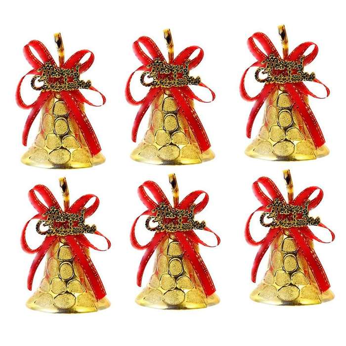 12Pcs Honeycomb Bell Pendant Door Hangers Bells Xmas Tree Bell Christmas Garland Ornament Christmas