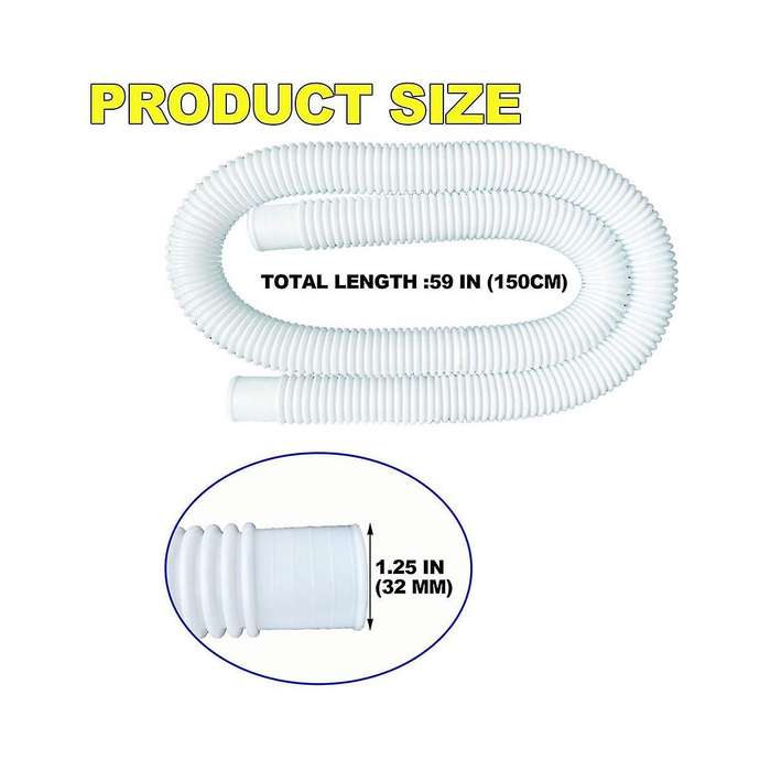12pcs Pool Hoses for Above Ground Pools, 1.25inch Diameter 59inch Long Pump Hose Compatible for Pum