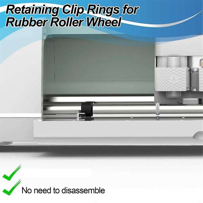 12Pcs Retaining Clip Rings for Cricuts Maker and Explore Airs, Keep Rubber in Place with Retaining R