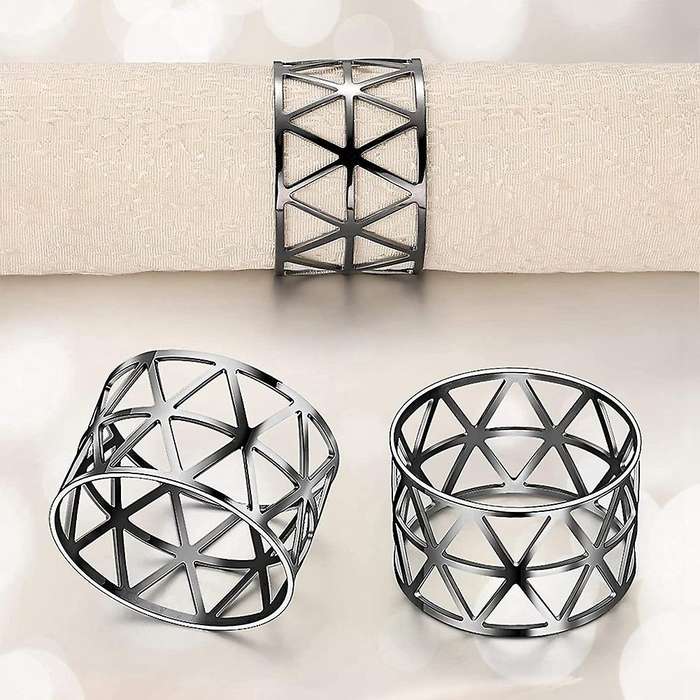 12Pcs Rings Holders Ring Serviette Buckle Holder Metal Holder Adornment for Party Dinner Table