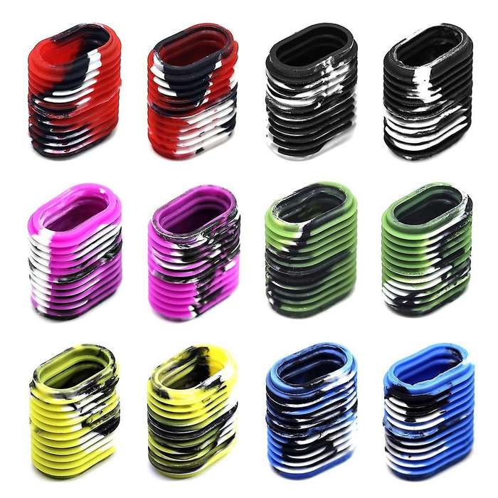 12Pcs Rubber Fishing Reel Handle Grip Replacement Part Non- Baitcaster Knob Cover Sleeve for Spinnin
