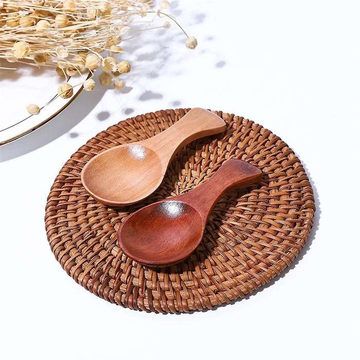 12PCS Small Wooden Spoons, 3.2 Inch Small Wooden Spoons for Jars, Mini Wood Teaspoons for Tiny Coffe
