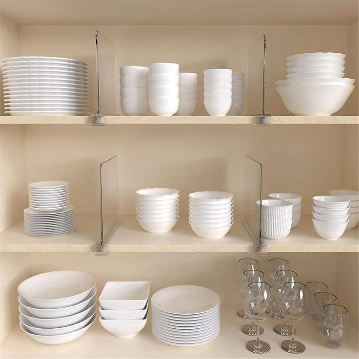12Pcs Shelf Dividers for Closet Organization, Closet Shelf Organizer Closet Separator for Shelves Cl