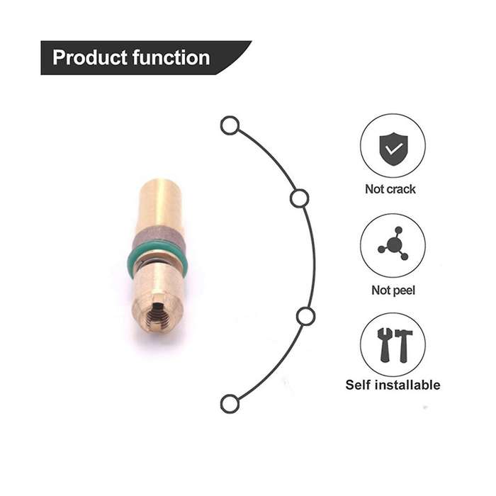 12Pcs Three-Stage Piston Head High-Pressure Copper Head for 6mm 30Mpa High-Pressure Pump Piston Par