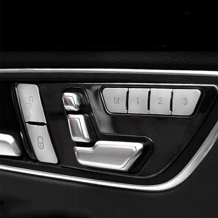 12Pcs/Set Car Seat Memory Button ABS Decoration Patch Stickers, Unlock Adjust Switch Cover Trim Stic