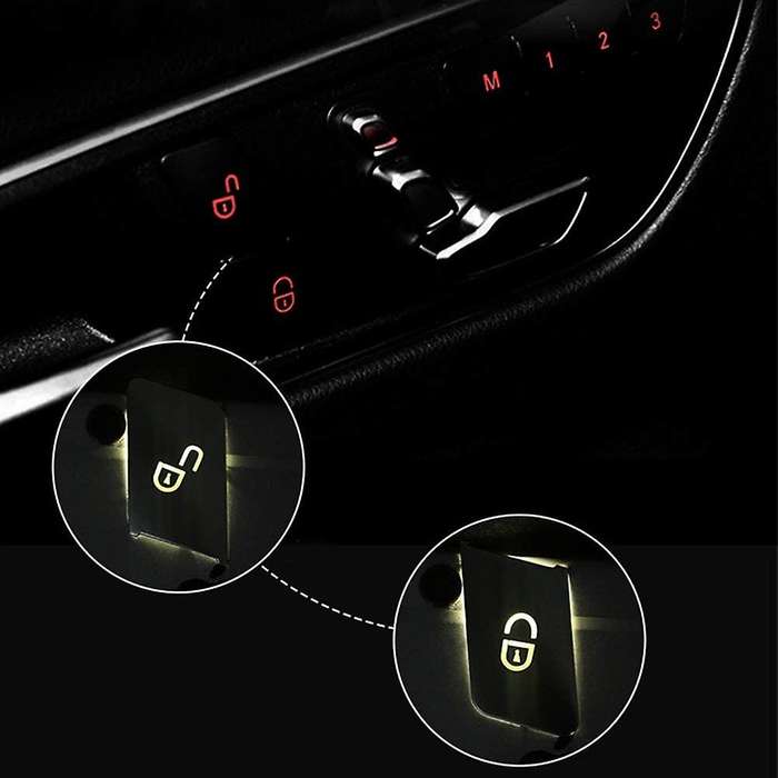 12Pcs/Set Car Seat Memory Button ABS Decoration Patch Stickers, Unlock Adjust Switch Cover Trim Stic