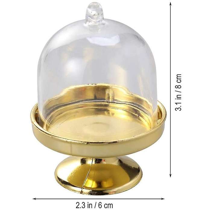 12-Piece Cake Stand Display Board with Lid Compatible Wedding (Golden Base)
