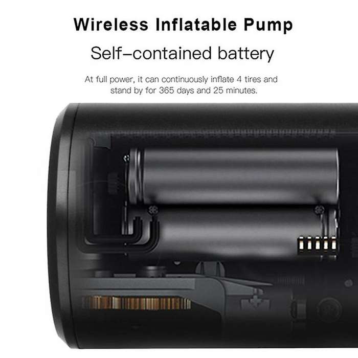 12V 120 PSI Portable Air Compressor, USB Hand Held Tyre Inflator Cordless Pump with Digital LED Ligh