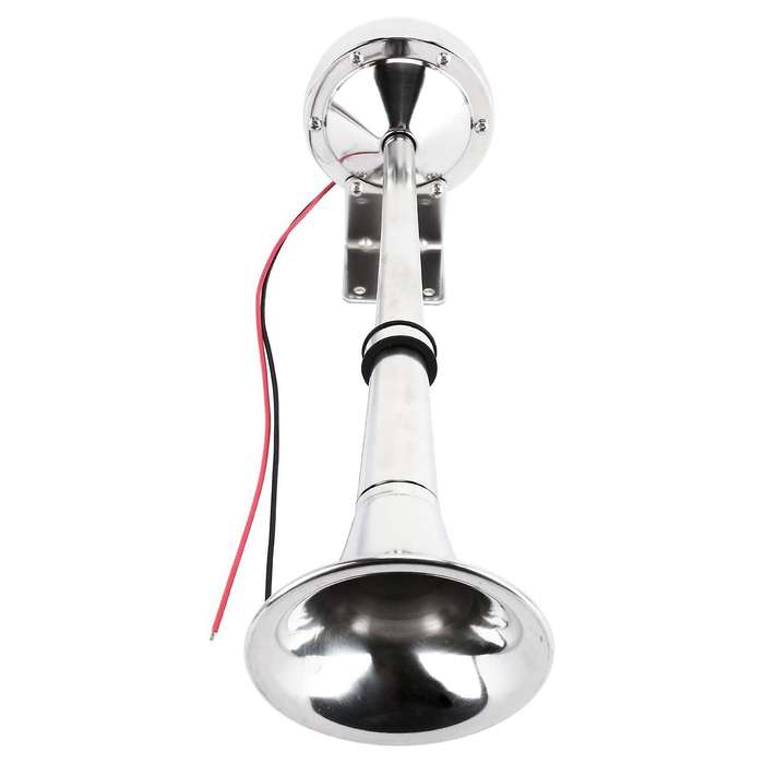 12V 125DB Air Horn Kit Stainless Steel Single Trumpet Air Horn Compressor for Car Vehicle Truck Trai