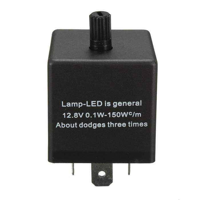 12V 3 Pin LED Adjustable Car Flasher Relay Compatible Turn Signal Light