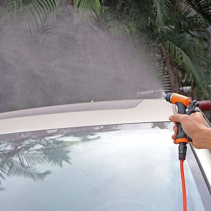 12V 80W Car Washer Portable Water Pump Kit Sprayer Cleaner Hose Van High Pressure for Car Home Garde