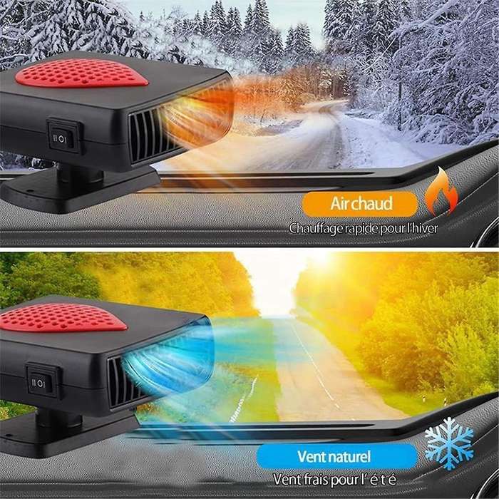 12v Car Fan Heater,500w Car Defroster for Windshield,hot and Cold Car Cooling Fan with Lighter Socke
