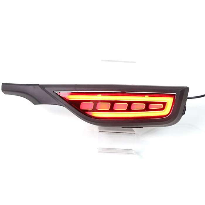 12V Car LED Rear Fog Lamp Rear Bumper Light Brake Light Flowing Turn Signal Reflector for Fit Jazz 2