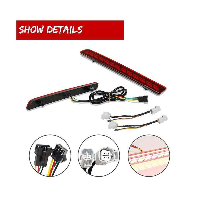 12v Car Led Rear Bumper Reflector Lights for Sienna 2021 2022 Car Driving Turn Signal Brake Light